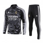 Real Madrid Training Sweatshirts Viertelreißverschluss 2023-24 Schwarze